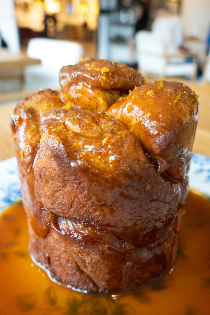 monkey bread with glaze and lemon zest