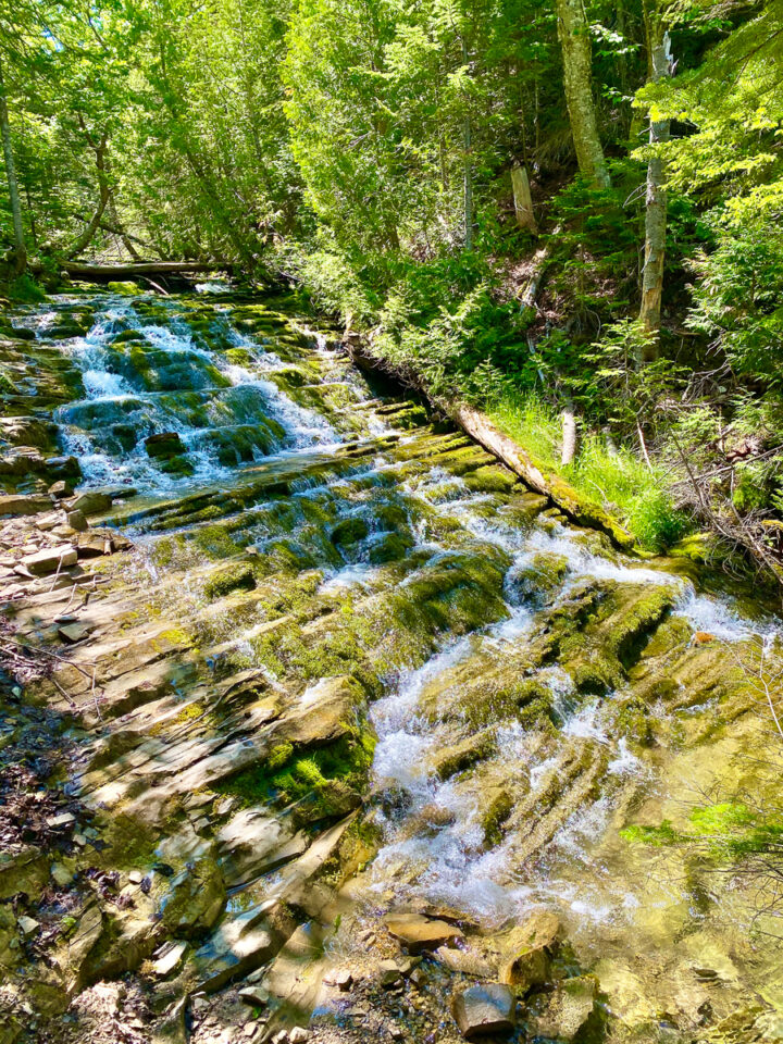 cascade waterfall in forillon national park