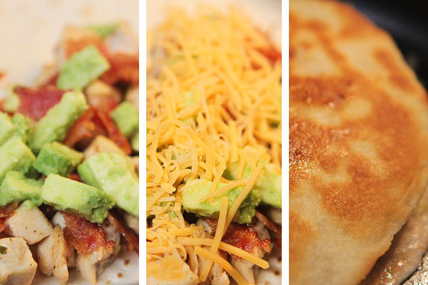 Cheesy Chicken, Bacon, & Avocado Quesadillas