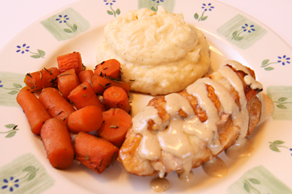 chicken cordon bleu roasted carrots mashed potatoes recipe blog